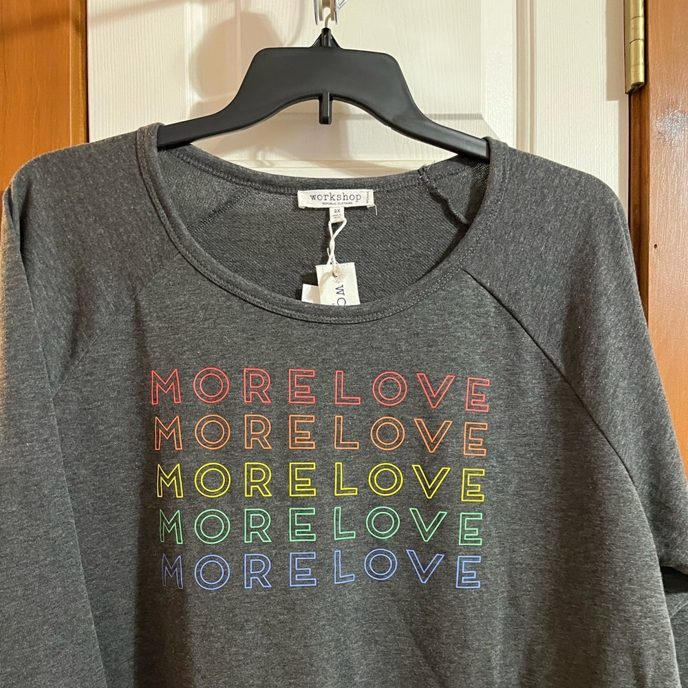 New with tags long sleeve gray light weight shirt